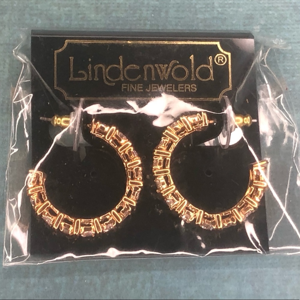 🌸 Lindenworld CZ Gold Rhinestone Earrings